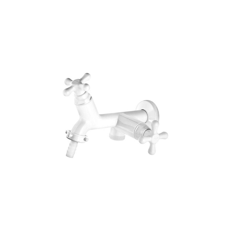 TORNEIRA PARA MAQUINA DE LAVAR 1/2" 3/4" BRANCO MARUJA VIQUA
