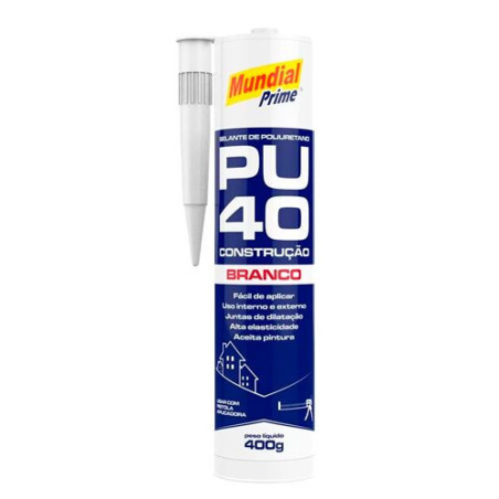 ADESIVO PU 40 BRANCO 400G MUNDIAL PRIME