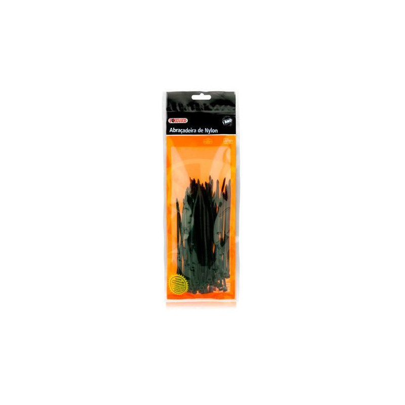 ABRAÇADEIRA DE NYLON 140 X 3,5MM PRETA C/100 FOXLUX ABRAÇADEIRA DE NYLON 140 X 3,5MM PRETA C/100 FOXLUX
