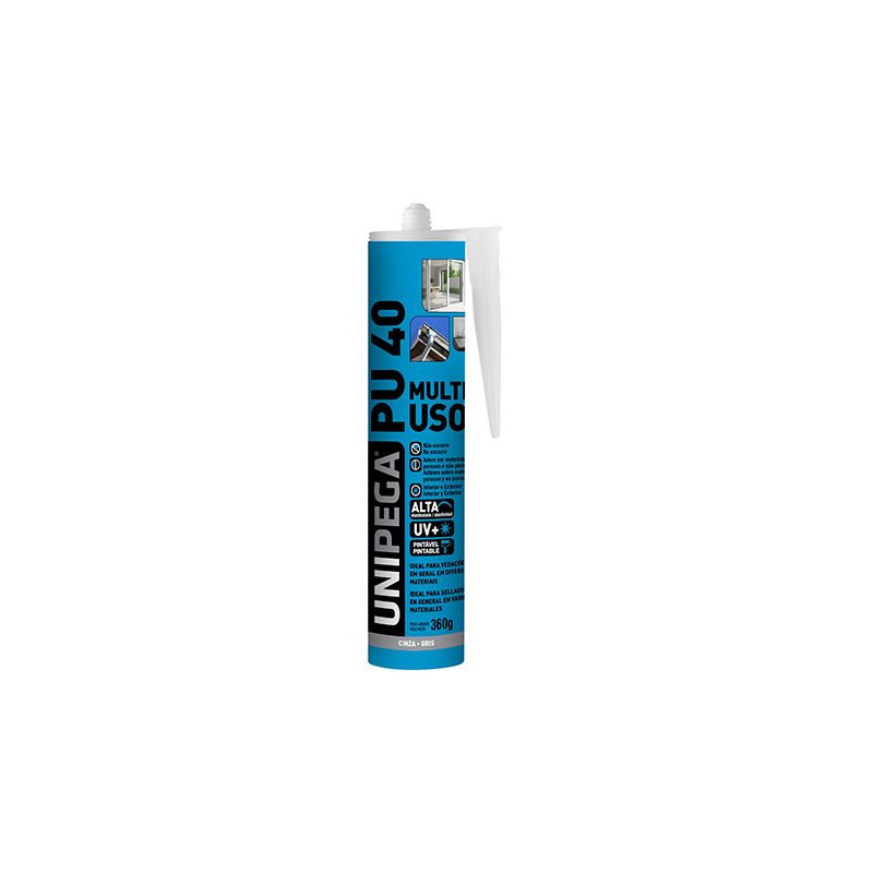 ADESIVO PU 40 MULTIUSO CINZA 360ML UNIPEGA ADESIVO PU 40 MULTIUSO CINZA 360ML UNIPEGA