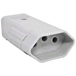 PLUGUE 10A FEMEA 2P+T BRANCO TOMADA MÓVEL PERLEX