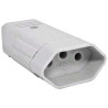 PLUGUE 10A FEMEA 2P+T BRANCO TOMADA MÓVEL PERLEX