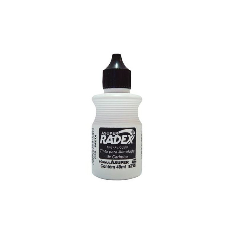 TINTA CARIMBO 40ML PRETA RADEX