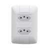 TOMADA DUPLA 2P+T ARIA 20A HORIZONTAL BRANCO TRAMONTINA