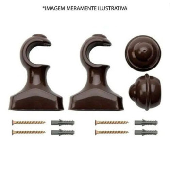 CONJUNTO FIXACAO P/ VARAO MOGNO TRILHO SUL
