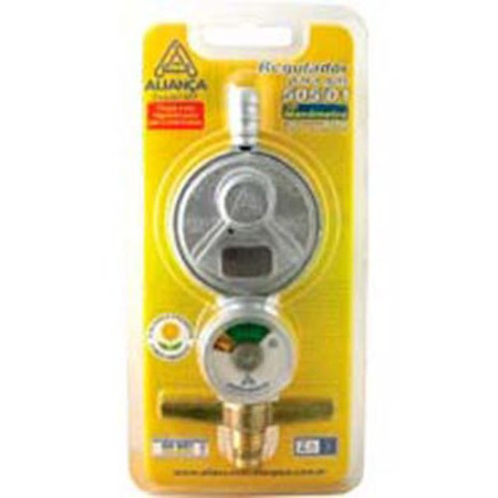 REGULADOR DE GAS 505/01 C/MANOMETRO BLISTER ALIANCA