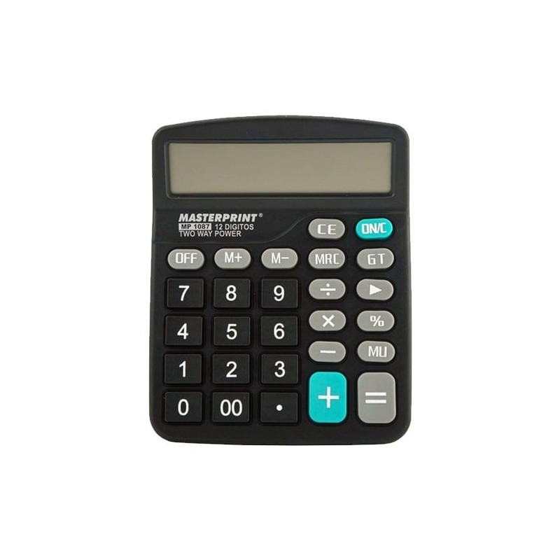 CALCULADORA MANUAL MP 1087 12 DIGITOS MASTERPRINT