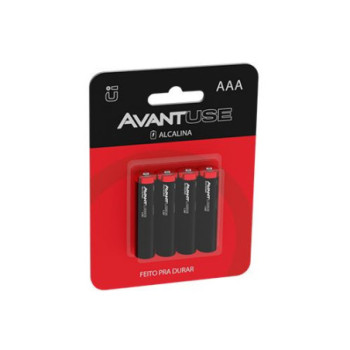 PILHA ALCALINA AAA BLISTER C/4 AVANT