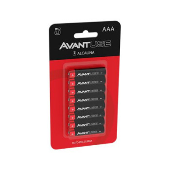 PILHA ALCALINA AAA BLISTER C/8 AVANT