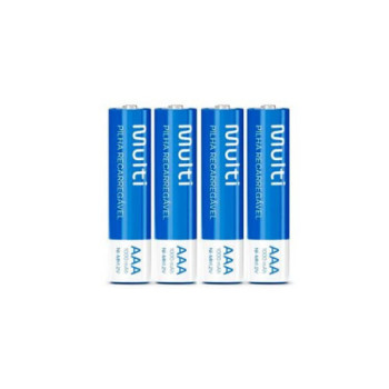 PILHAS RECARREGAVEIS AAA (1000MAH) C/4 UNI MULTI