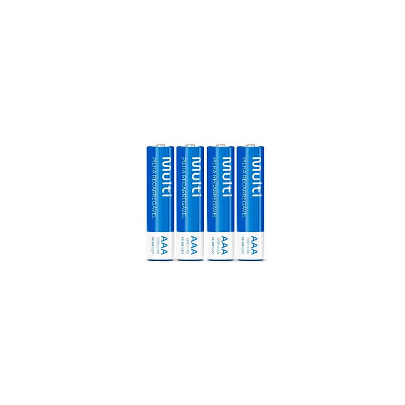PILHAS RECARREGAVEIS AAA (1000MAH) C/4 UNI MULTI