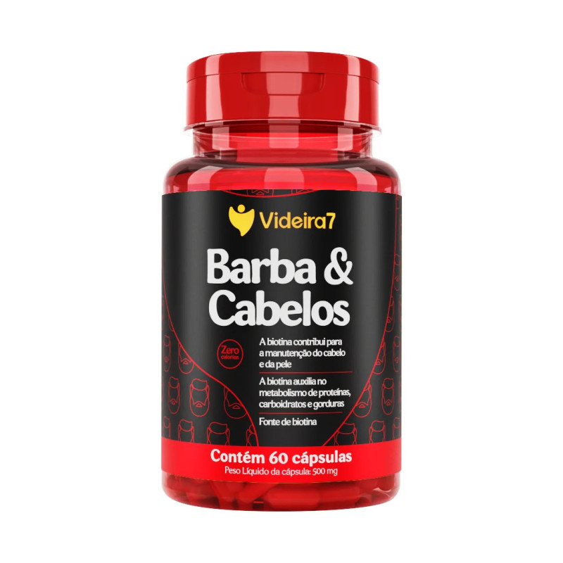 BARBA E CABELOS 100% IDR 60 CAPS - VIDEIRA 7 BARBA E CABELOS 100% IDR 60 CAPS - VIDEIRA 7