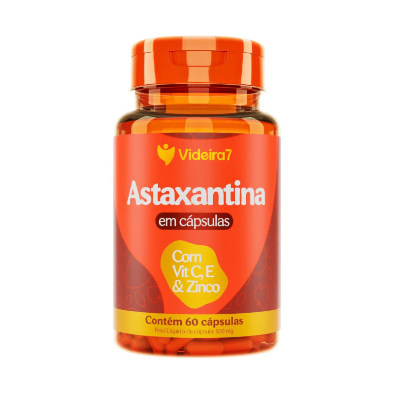 ASTAXANTINA C/VIT. E MIN 60 CAPS - VIDEIRA 7 ASTAXANTINA C/VIT. E MIN 60 CAPS - VIDEIRA 7
