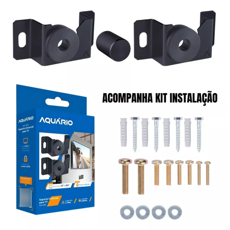 SUPORTE P/ TV LED/LCD UNIVERSAL 14A 84 PAREDE FIXO AQUARIO