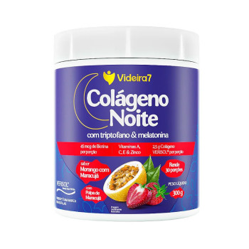 COLAGENO VERISOL NOITE C/VIT. E MIN. MORANGO C/ MARACUJA 300G VIDEIRA 7