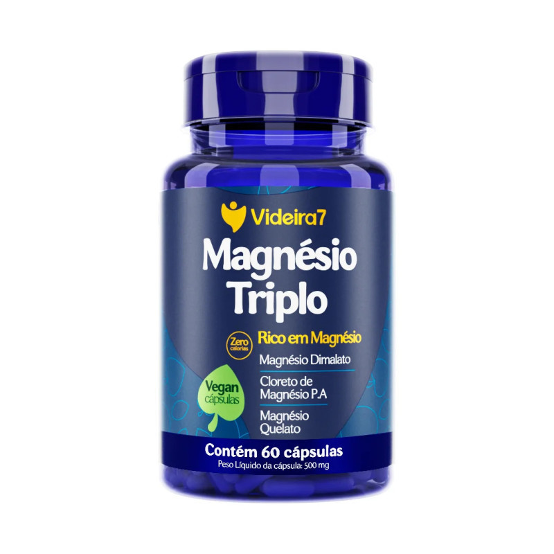 MAGNESIO TRIPLO 60 VCAPS - VIDEIRA 7 MAGNESIO TRIPLO 60 VCAPS - VIDEIRA 7