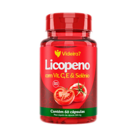 LICOPENO 8 MG C/VIT. E, C E SELENIO 60 CAPS - VIDEIRA 7