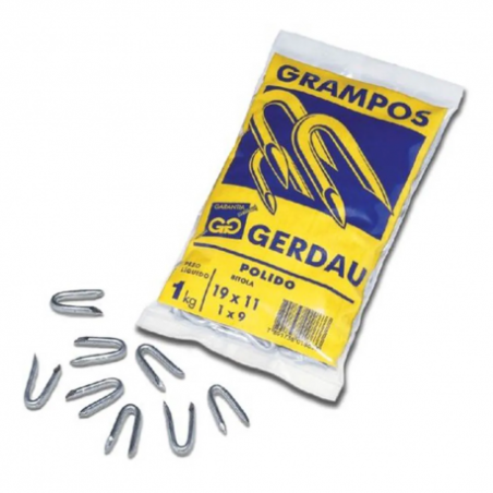 GRAMPO PARA CERCA 19X11 1X9 1KG GERDAU