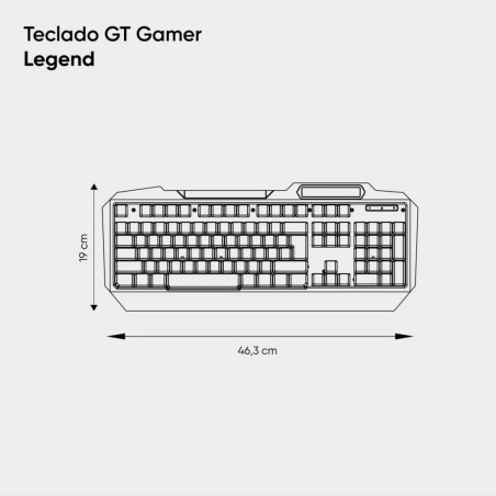 Teclado USB Gamer Goldentec Legend GT 31005 Preto