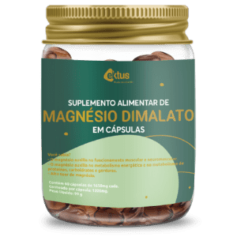 MAGNÉSIO DIMALATO 60 CAPS DE 1650MG - EKTUS MAGNÉSIO DIMALATO 60 CAPS DE 1650MG - EKTUS