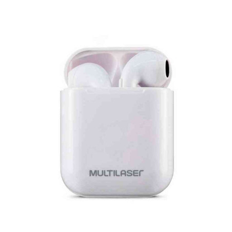 Fone de Ouvido Auricular TWS Bluetooth Airbud Branco Multilaser - PH326