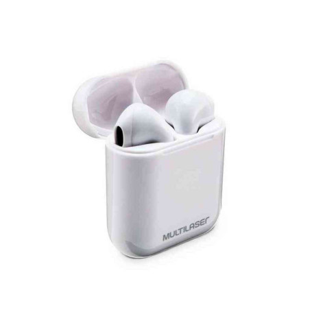 Fone de Ouvido Auricular TWS Bluetooth Airbud Branco Multilaser - PH326