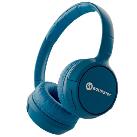 Fone de Ouvido Headset Bluetooth com Microfone e Entrada para Micro Cartão de Memória Azul GT Go Goldentec - 63284