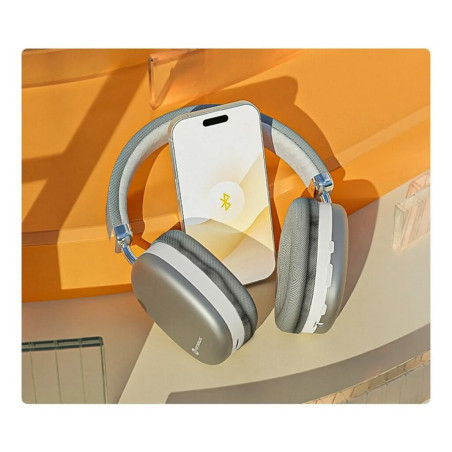 Fone de Ouvido Headset Bluetooth com Microfone e Entrada para Micro Cartão de Memória Prata GT Max Goldentec - 63280