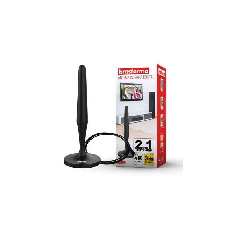 ANTENA INTERNA DIGITAL HDTV FITA D.FACE CABO 3M (SHD500)