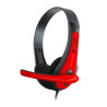 Fone de Ouvido Headset com Microfone com Plug P2 Preto/Vermelho C3Tech - PH-30BK