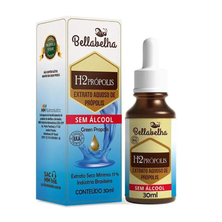 H2 PRÓPOLIS EXTRATO AQUOSO DE PRÓPOLIS VERDE - 30ML – BELLABELHA