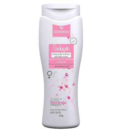 SABONETE INTIMO SEDUCAO MORANGO 190ML - DOKMOS