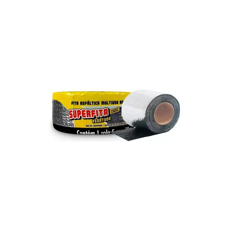 FITA AUTO ADESIVA ALUMINIO 05CM (MANTA ASFALTICA) - METRO FITA AUTO ADESIVA ALUMINIO 05CM (MANTA ASFALTICA) - METRO