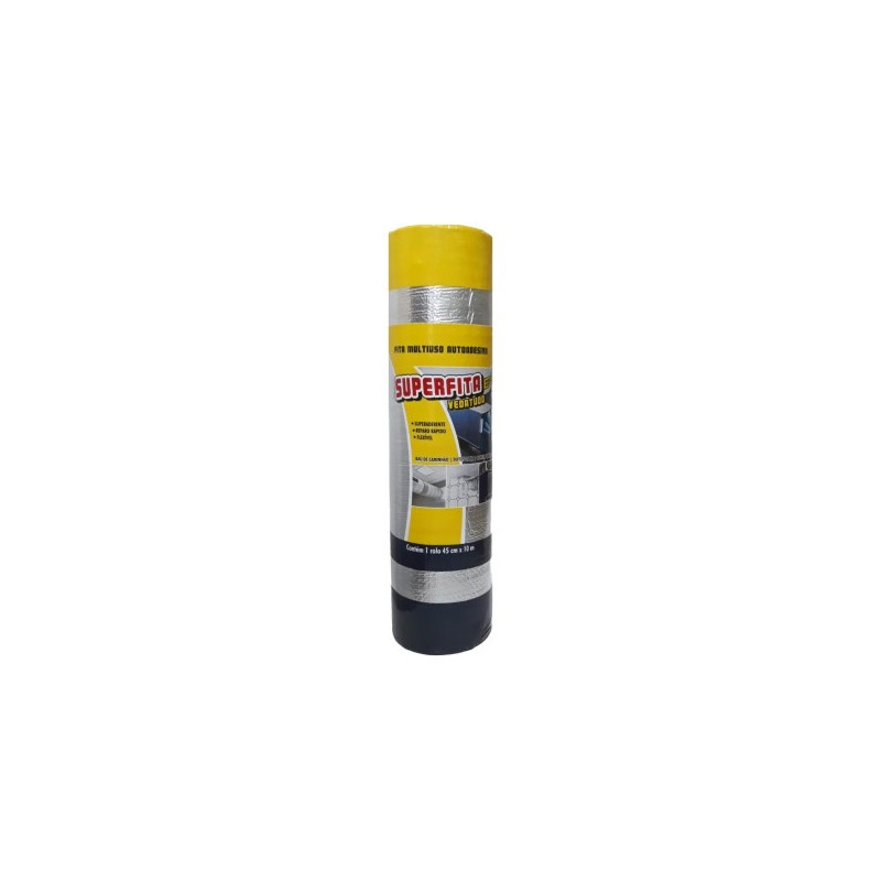 FITA AUTO ADESIVA ALUMINIO 45CM (MANTA ASFALTICA) - METRO FITA AUTO ADESIVA ALUMINIO 45CM (MANTA ASFALTICA) - METRO