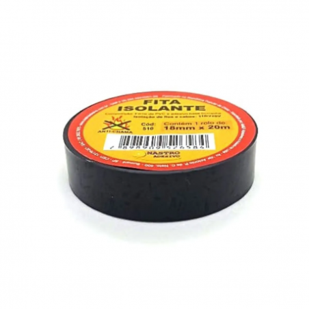 FITA ISOLANTE 18MM X 20M PRETA COD510 - NASTRO