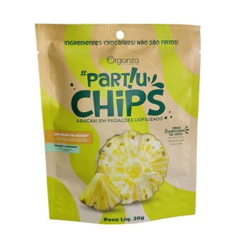 PARTIU - CHIPS LIOFILIZADO ABACAXI 20GR - ORGANZA