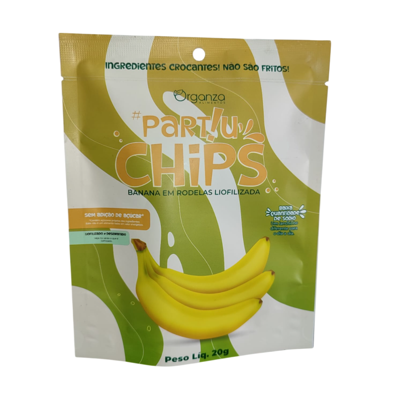 PARTIU - CHIPS LIOFILIZADO BANANA 20GR - ORGANZA PARTIU - CHIPS LIOFILIZADO BANANA 20GR - ORGANZA