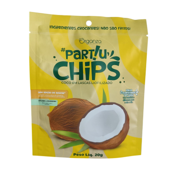 PARTIU - CHIPS LIOFILIZADO COCO 20GR - ORGANZA