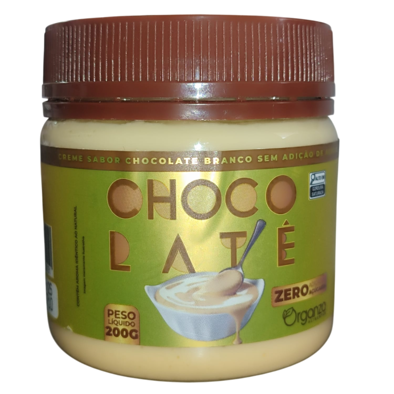 CHOCOLATE - CREME DE AVELA COM CHOCOLATE BRANCO ZERO ACUCAR 200 GR ORGANZA CHOCOLATE - CREME DE AVELA COM CHOCOLATE BRANCO ZERO ACUCAR 200 GR ORGANZA