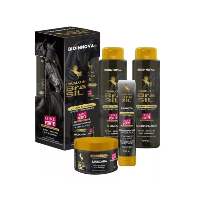 KIT CAPILAR CAVALO DO BRASIL 4 ITENS BIOINNOVA KIT CAPILAR CAVALO DO BRASIL 4 ITENS BIOINNOVA