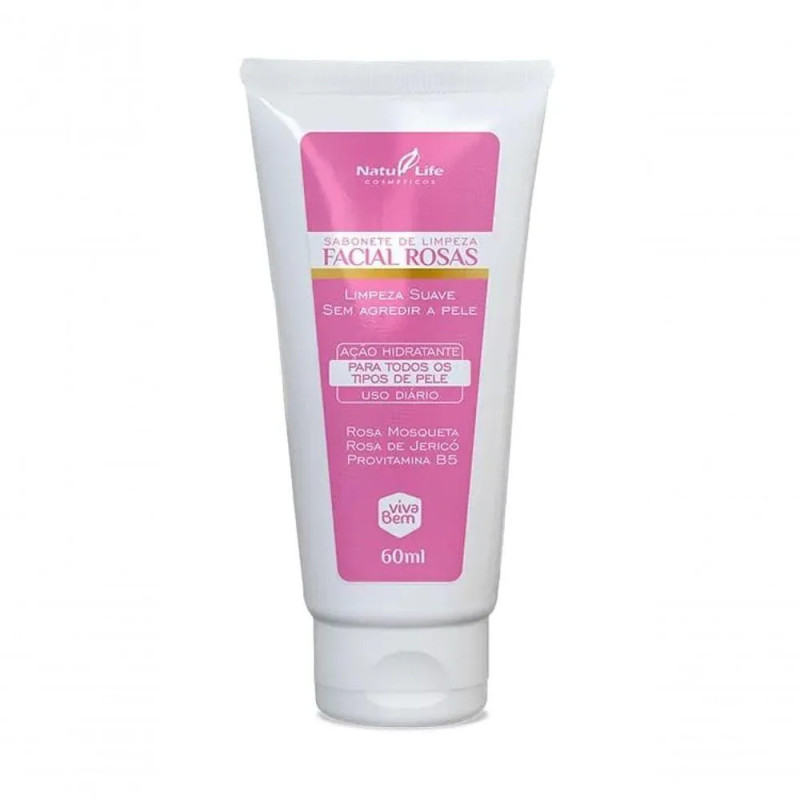 Sabonete De Limpeza Facial Rosas - Natulife - 60ml Sabonete De Limpeza Facial Rosas - Natulife - 60ml