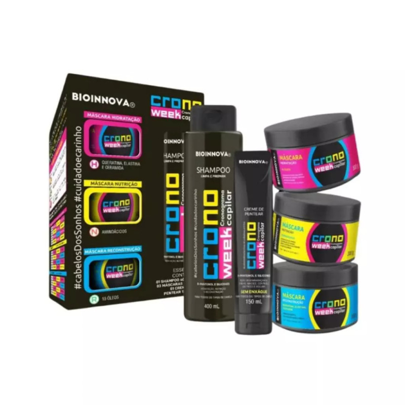 KIT CAPILAR CRONO BOMBA 5 ITENS BIOINNOVA KIT CAPILAR CRONO BOMBA 5 ITENS BIOINNOVA
