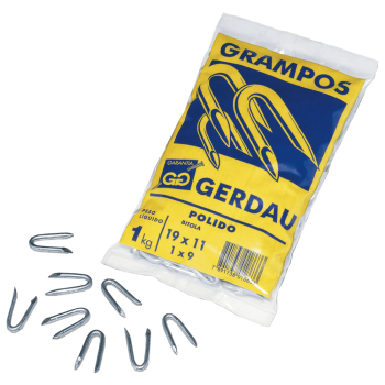 GRAMPO PARA CERCA 19X11 1X9 1KG GERDAU
