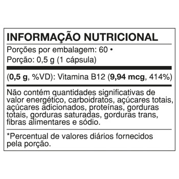 VITAMINA B12 412% (METILCOBALAMINA) 60 CAPS - VIDEIRA 7
