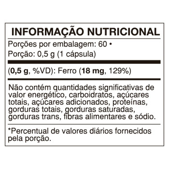 FERRO 18 MG 60 CAPS - VIDEIRA 7