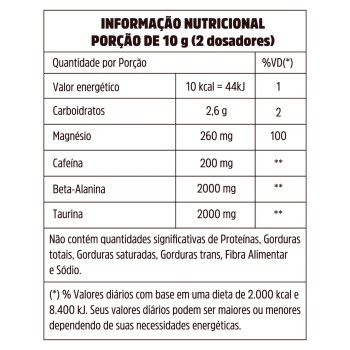 PRE TREINO V7 POWER LARANJA C/ ACEROLA 300G VIDEIRA 7