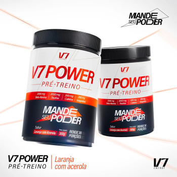 PRE TREINO V7 POWER LARANJA C/ ACEROLA 300G VIDEIRA 7