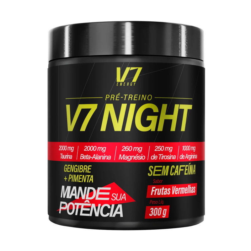 Pré-Treino V7 Night 300g – Sabor Frutas Vermelhas – V7 Energy Pré-Treino V7 Night 300g – Sabor Frutas Vermelhas – V7 Energy