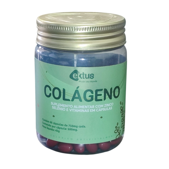COLAGENO COM VITAMINAS 60 CAPS DE 750MG - EKTUS