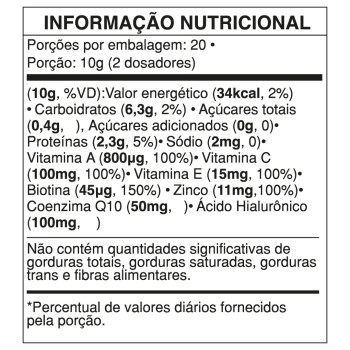 Colágeno Verisol + Coenzima Q10 e Ácido Hialurônico Abacaxi com Hortelã 200g - VIDEIRA7